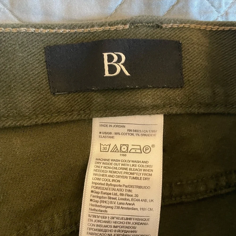 BANANA‎ REPUBLIC Slim Brushed Traveler 5-Pocket Pant in Olive Size 38 $110